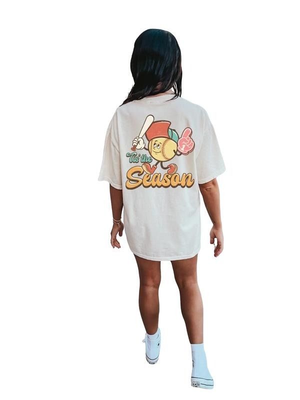 Softball Tis The Season Back Design Shirt, Retro Softball Mom T Shirt, Vintage Softball Tee, Game Day T Shirt, Softball Lover Tee, Softball T-Shirt, Short Sleeve Tee Shirt, Softball Gifts, Game Day Shirt, Gifts For Birthday Fit Top