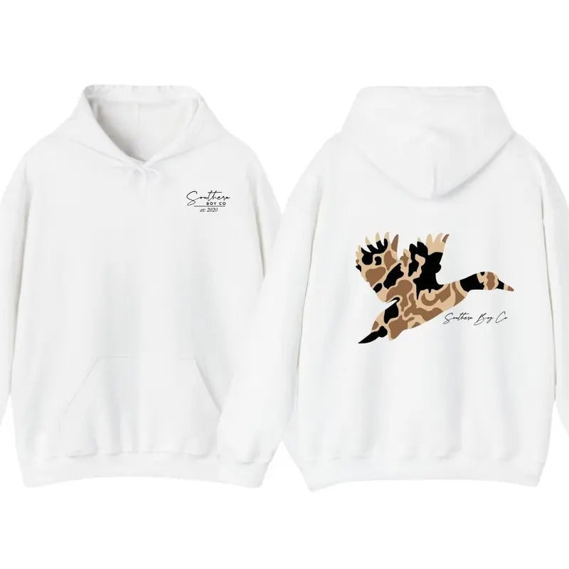 Southern Boy Camo Duck 2 Sided Hoodie, Local Clothes, Gift for Woman and Man Shirt, Vintage Hoodie, Graphic Shirts