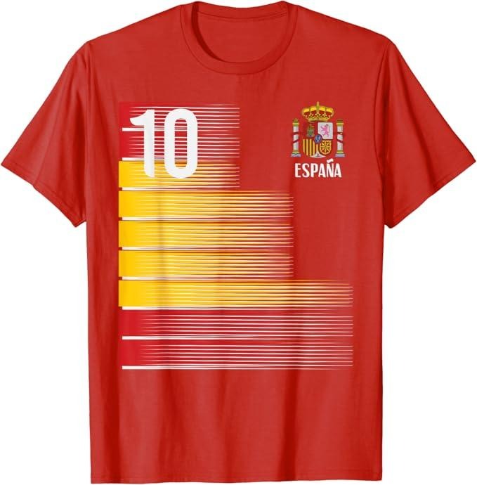 Spain Shirts, Espana Spanish Soccer T-Shirt Cotton Fashion Casual Classic