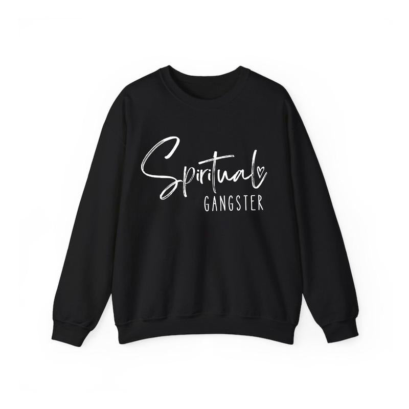 Spiritual Gangster Sweatshirt Casual Street Style Fleece Fabric Crewneck Pullover Sweatshirt Tops Trendy for Women for Men, Perfect Gifts