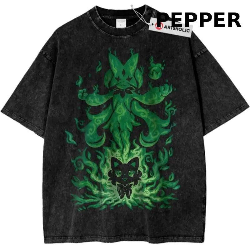 Sprigatito vs Meowscarada Shirt, Pokemon Shirt, PKM Shirt, Anime Shirt, Vintage Tee