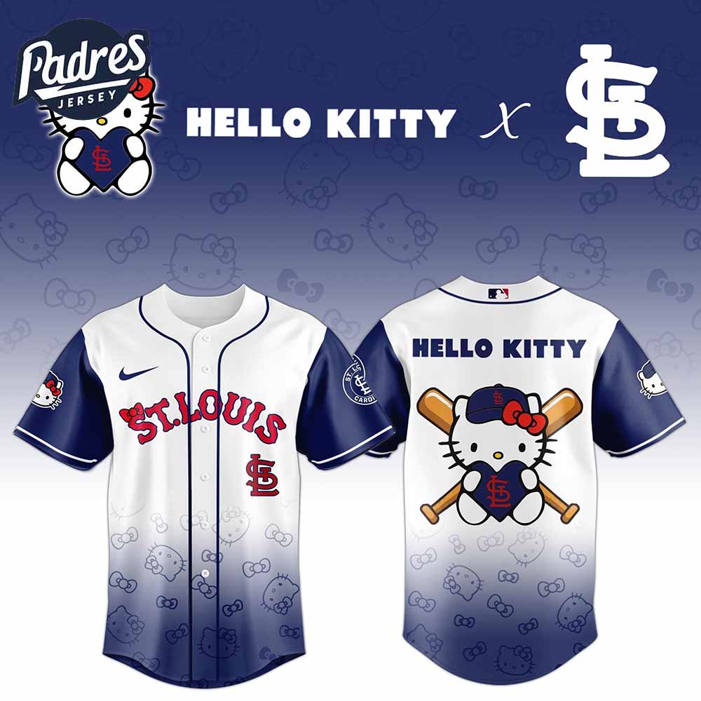 St Louis Cardinals MLB x Hello Kitty Night Baseball Jersey Special - Padres Jersey Oasis: Elevate Your Baseball Style Game
