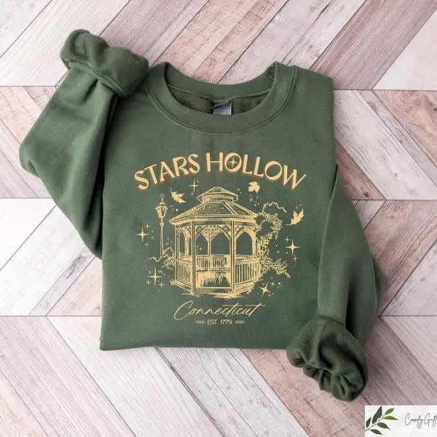 Stars Hollow Sweatshirt, Stars Hollow Where You Lead I Will Follow Shirt, Stars Hollow Tshirt, Retro Style Lukes Diner Crewneck