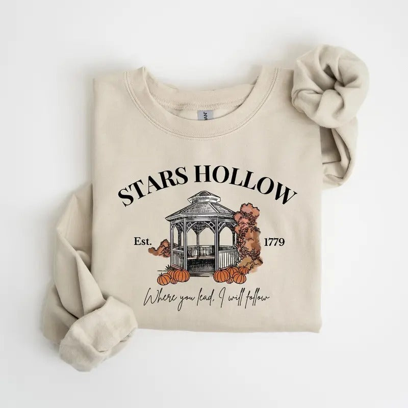 Stars Hollow Sweatshirt, Stars Hollow Where You Lead I Will Follow Shirt, Vintage Style Lukes Diner Sweatshirt, Annual Autumn Festival Sweater