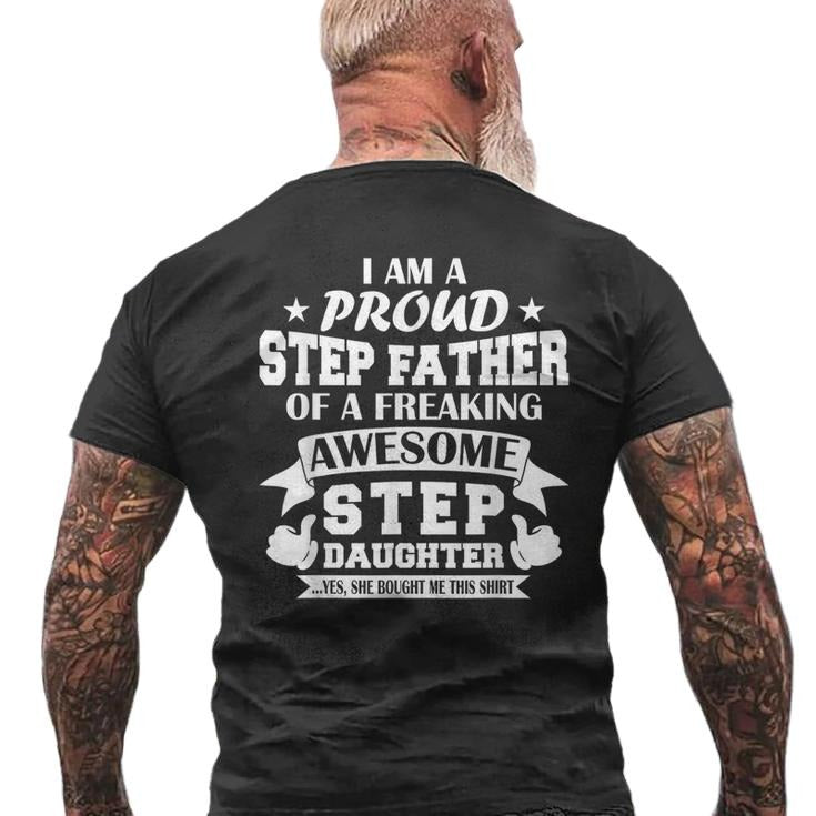 Step Father Fathers Day Shirt From Step Daughter, Stepdad Men's Back Print T Shirt, Bonus Dad Tee, Unisex Short Sleeve Tee, Classic Streetwear