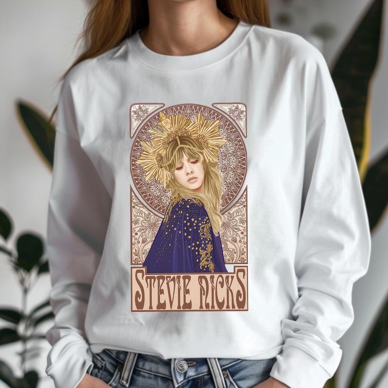 Stevie Nick Art Shirt Sweatshirt Hoodie, Music Tour 2024 Shirt, Stevie Nicks Shirt Fan Gifts, Rock Band Shirt