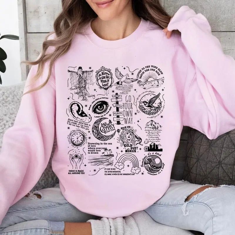 Stevie Nicks Songs Shirt Sweatshirt Hoodie, Stevie Nicks Tracklist Gift For Fans