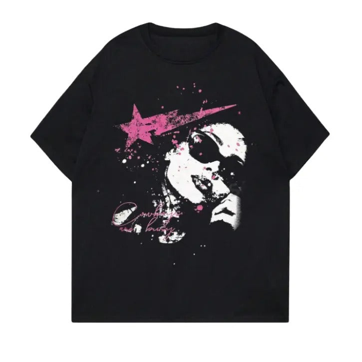 Street Life Men's Summer Casual Short Sleeve T-Shirt With Character Print And Round Neck Tshirt, Sweatshirt, Hoodie Size S- 3XL,Gift For Women Top Womenswear Underwear Humen, Underwear Tshirt Lady Streetwear Human Shortsleeve Shoe Tropical Crewneck