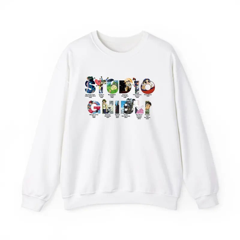 Studio Ghibli Sweatshirt, Hayao Miyazaki, Studio Ghibli Totoro Shirt, Ghibli No Face Shirt, Howl's Moving Castle shirt, Ponyo Sweatshirtstyle{n002}3