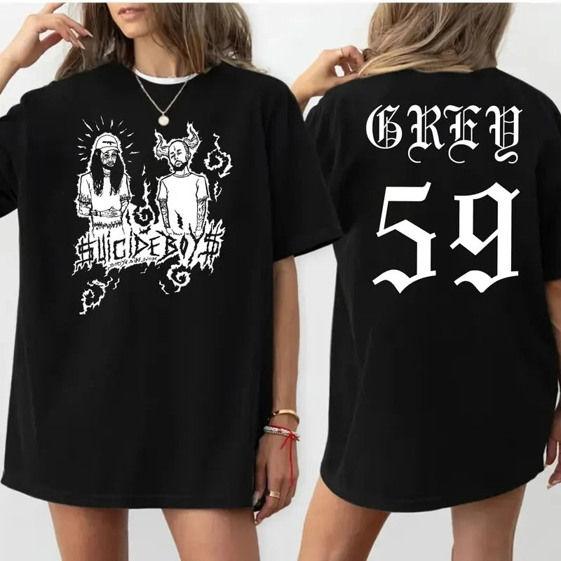 Suicideb0ys 2 Sides T Shirt, Fan Merch, Concert Outfit, Music Tour 2024, Unisex Short Sleeve Tee Shirt, Casual Clothing