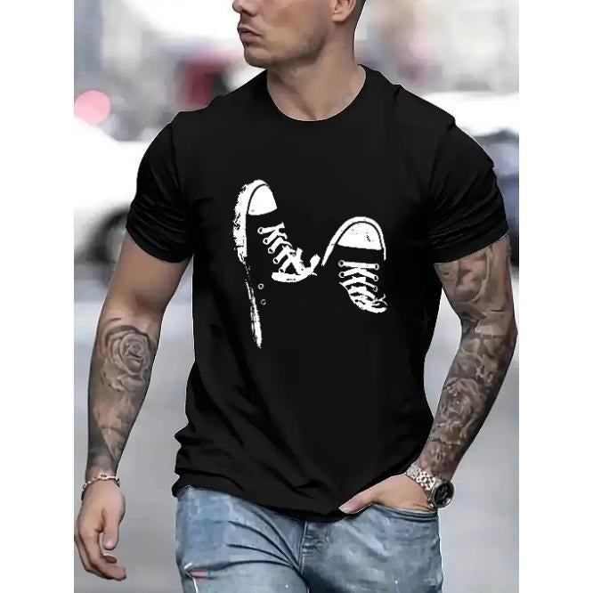 Summer Vibes Mens Short-Sleeve T-Shirt - Soft, Breathable, Round Neck, Casual, Comfortable, Lightweight, Print Design, Perfect for Warm Weather - Ideal for Outdoor Activities, Daily Wear, and Travel Made in USA