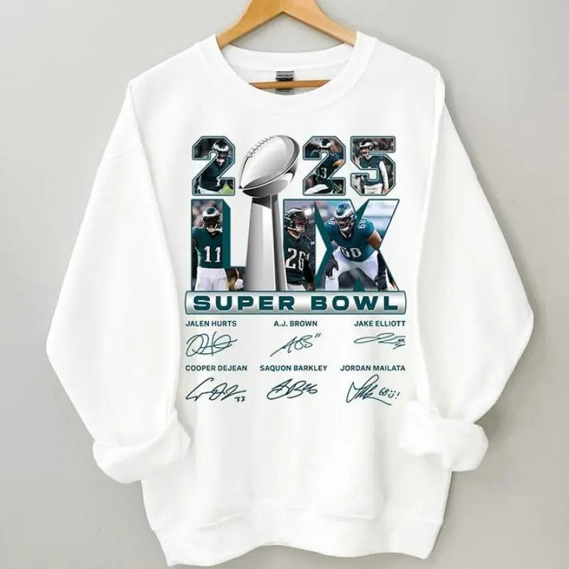 Super Bowl LIX 2025 Eagles Champion Sweatshirt, Philadelphia Football Fan Gift, Classic Sport Crewneck, Trendy 2025 Apparel for Everyday Style