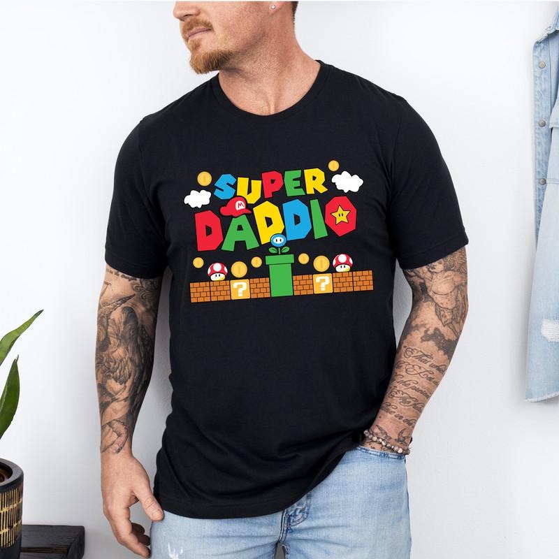 Super Daddio Shirt, Funny Retro Father's Day Tee, Cool Dad Gift, Video Game Inspired Shirt, Best Dad Shirt, Unique Father's Day Present