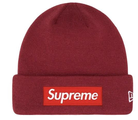 Supreme New Era Box Logo Beanie (FW22) Cardinal