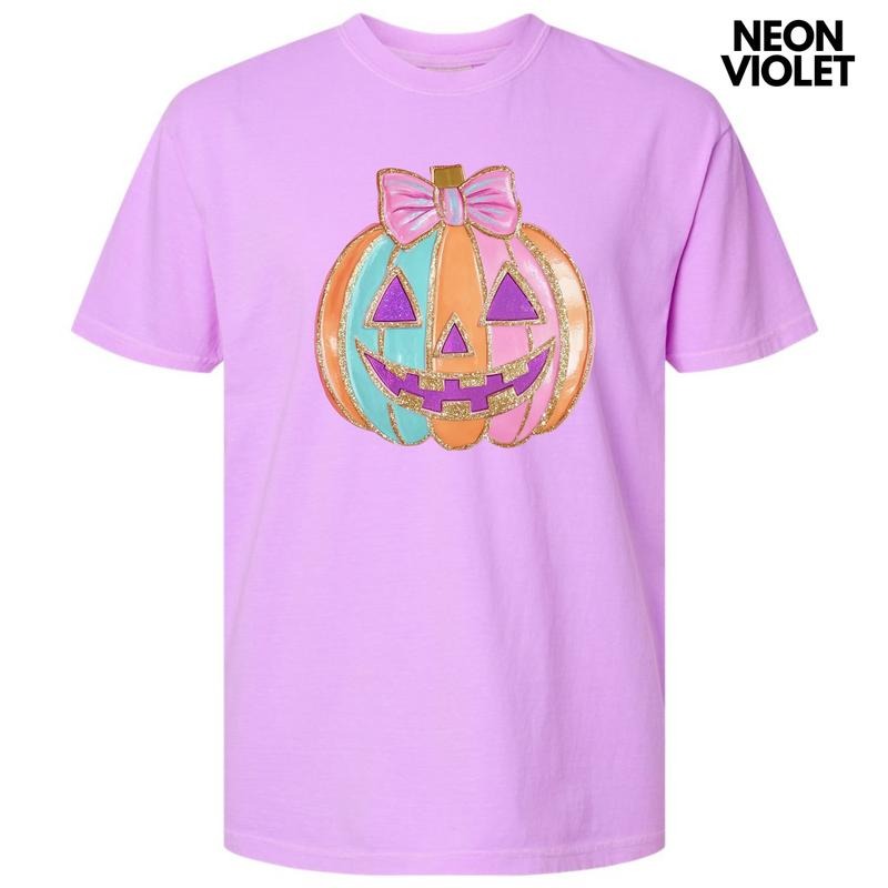 Sweet & Colorful Jack O Lantern Comfort Colors T-Shirt 'NLB'