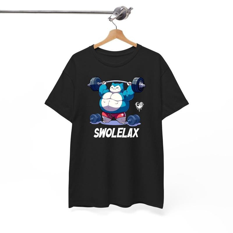 Swolelax Vintage Tee, Sweatshirt, Hoodie, Snorlax T-Shirt, Pokemon Tee, Anime Shirt, Animation Graphic Tees, Gym Shirt, Gift For Men Women