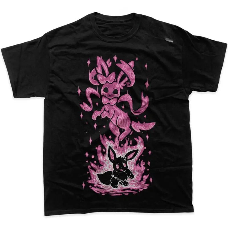 Sylveon Shirt, Eevee Shirt, Pokemon T-Shirt, Anime Shirt, Graphic Tee, Men's Vintage Tees, Gift For man, gift for her Top Menswear