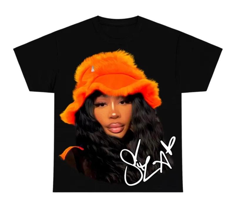 Sza Orange t shirt pop music shirt Classic Cotton