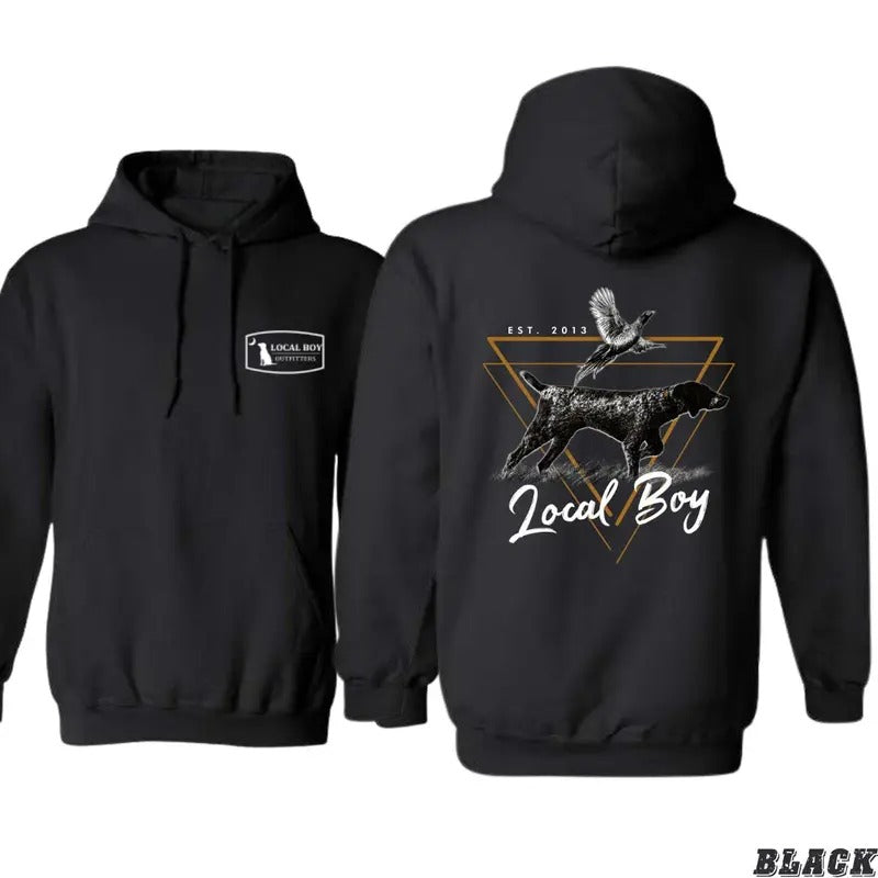 Local Boy Hoodie/T-shirt Bird Dog Hunting Graphic Perfect - Festive Christmas Sweatshirts For Men And Women - Pullover, Cotton Classic Menswear Perfect Gift
