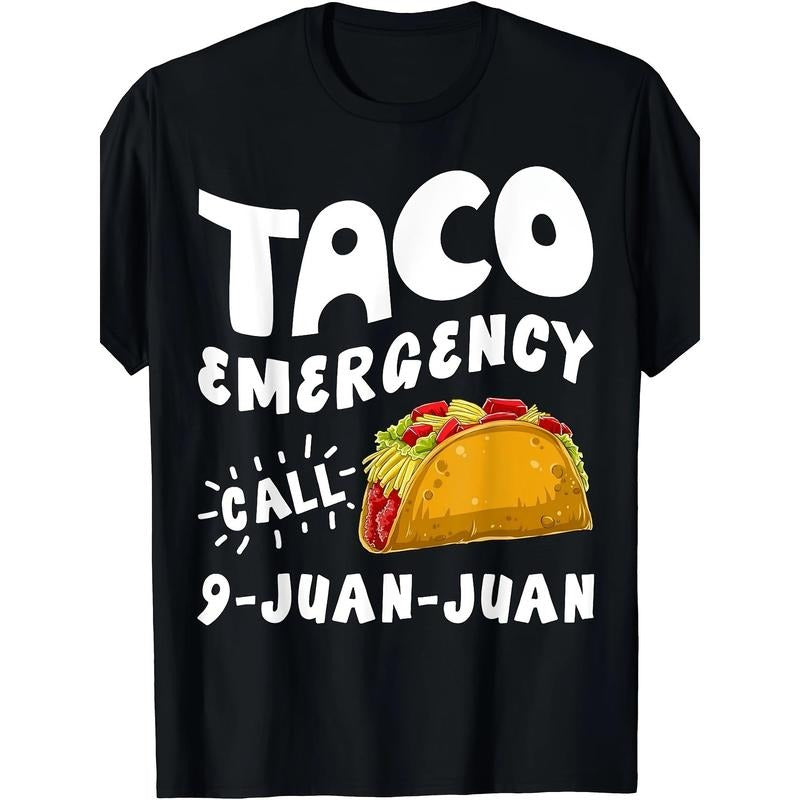 Taco Lover's Funny Cinco De Mayo T-Shirt - Humorous 9 Juan Juan Emergency Call Design, Comfortable Men's Tee for Fiesta Party Made in USA