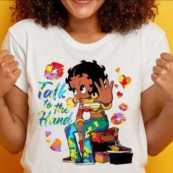 Talk To The Hand Shirt, Betty Boop T-shirt, Vintage Betty Boop Shirt, Betty Boop Heart Shirt, Betty Boop Merch