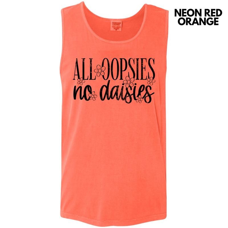 Tank Top - Black Oopsie Daisies Comfort Colors Tank Top 'NLB'