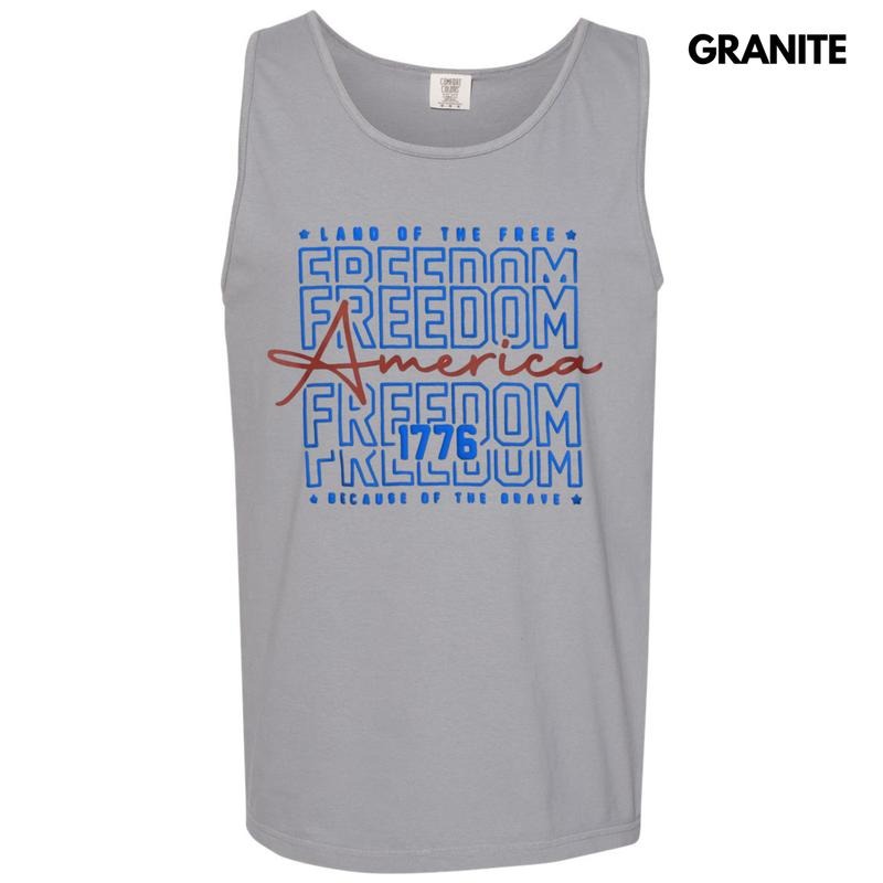 Tank Top - Freedom Puff Comfort Colors Tank Top