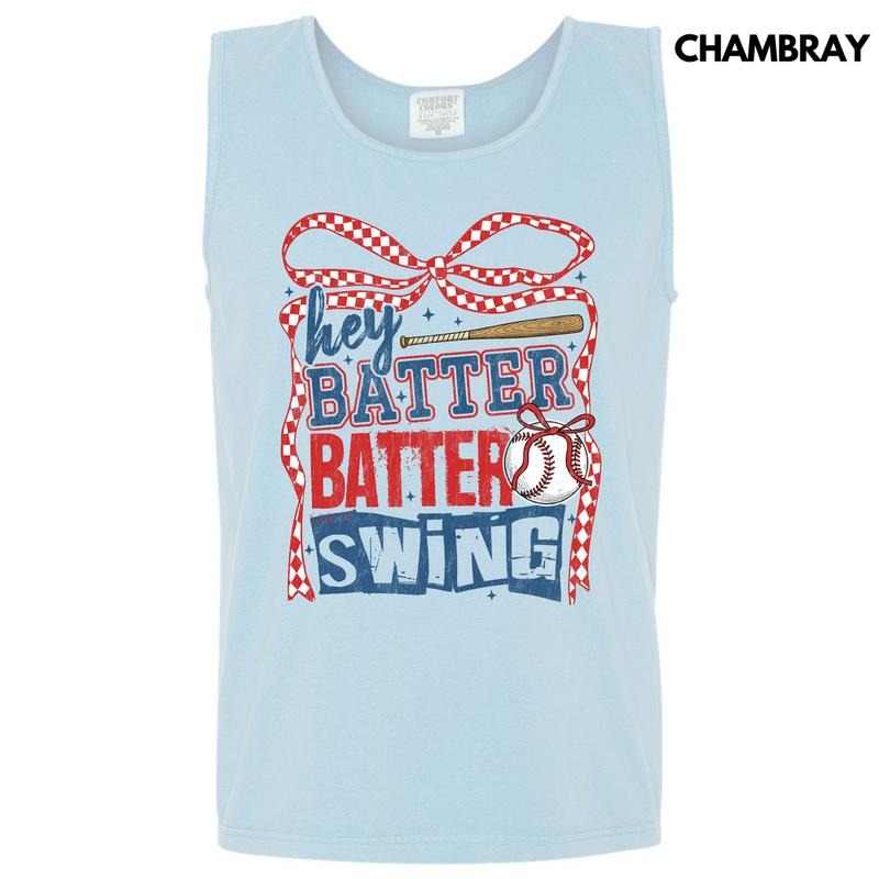 Tank Top - Hey Batter Swing Comfort Colors Tank Top 'NLB'