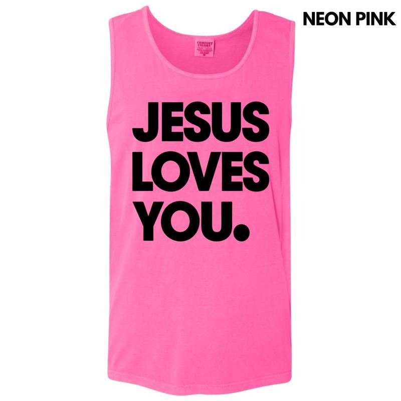 Tank Top - Jesus Loves You Comfort Colors Tank Top