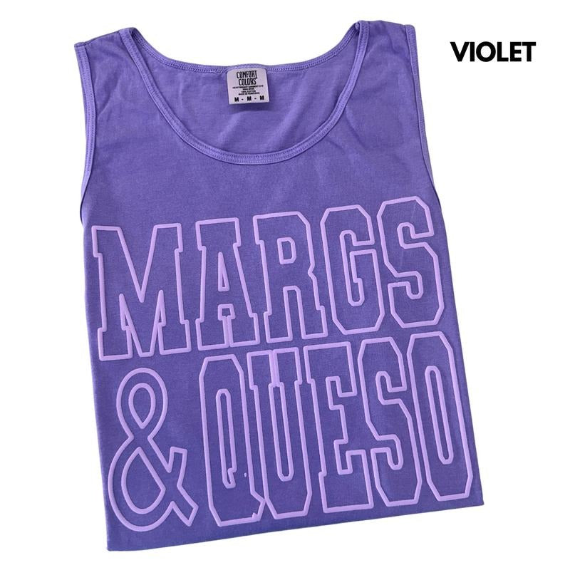 Tank Top - Lavender Margs & Queso Puff Comfort Colors Tank Top