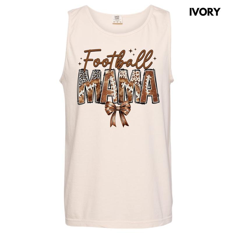 Tank Top -Football Mama Coquette Comfort Colors Tank Top 'NLB'
