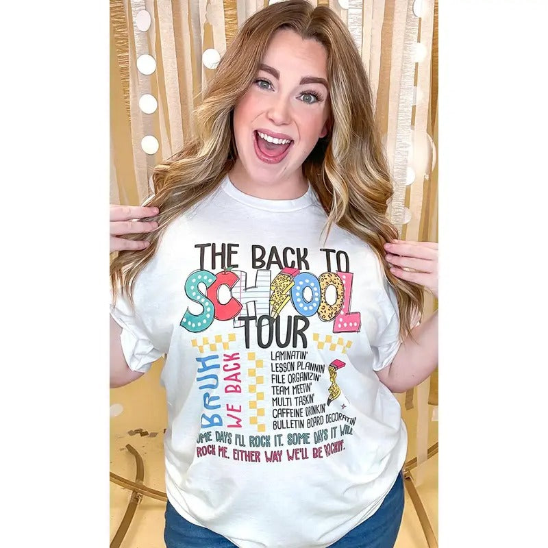 Teacher Back to School Tour Graphic T-Shirt