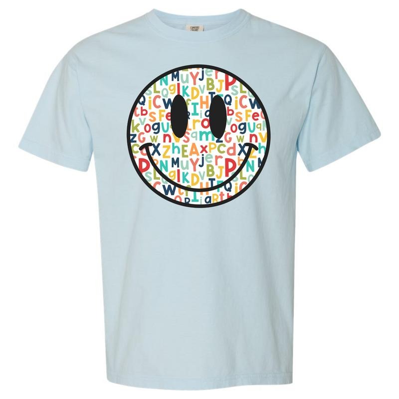 Teacher Happy Face Comfort Colors T-Shirt *NLB*