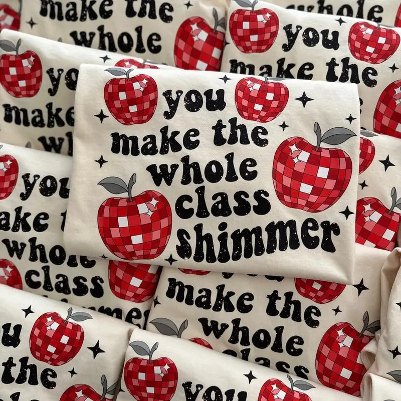 Teacher Shimmer Comfort Colors Tee