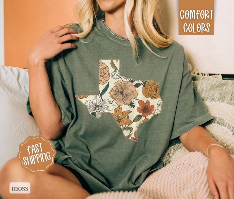 Texas Shirt Comfort Colors, Womens Graphic Shirt, Oversized Graphic Tshirt, Women's Tshirts, Shirt Dress