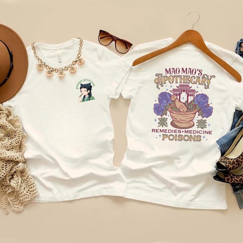 The Apothecary Diaries Tshirt, MaoMao, Jinshi, Anime Shirt, Kawaii T-Shirts, Japanese Graphic Teesstyle{n002}5