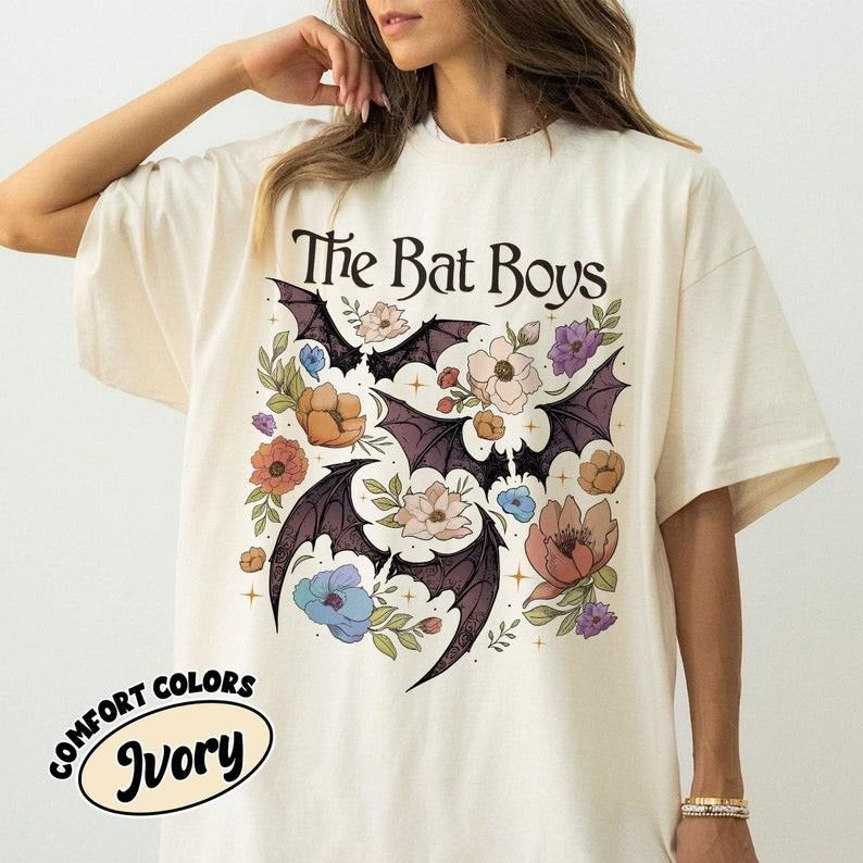 The Bat Boys Flower Shirt, Acotar Graphic Bookish Fan Shirt, The Night Court T Shirt, Haunting Adeline Special Edition