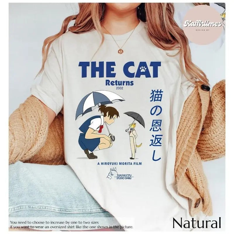 The Cat Returns Shirt, Studio Ghibli Shirt, Ghibli Shirt, Hayao Miyazaki, Studio Ghibli Gift, Studio Ghibli Film,Anime Gift, The Cat Returns