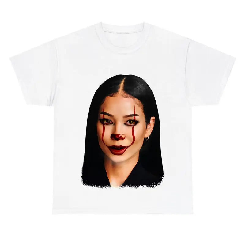 The Clown Jhenee IT Halloween Graphic Tee Classic Cotton