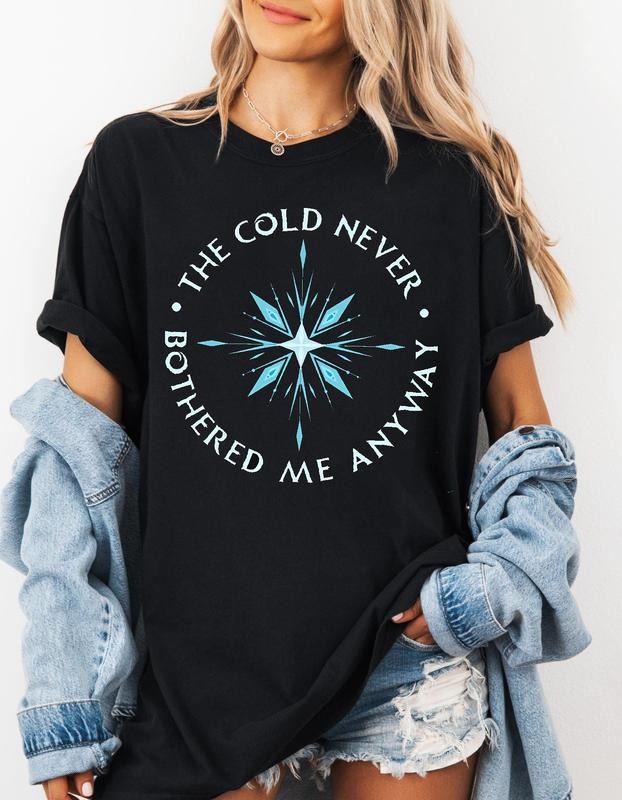 The Cold Never Bothered Me Anyway Shirt, Frozeen Shirt, Princess Shirt, Magic Kingdom Tee, Magic Sweatshirt, Vintage Princess Tree, Girl Trip Tee