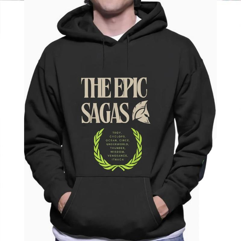 The Epic Sagas Gift Odysseus Musical Hoodie Casual Street Style Fleece Fabric Pullover Hooded Sweatshirt for Women for Men