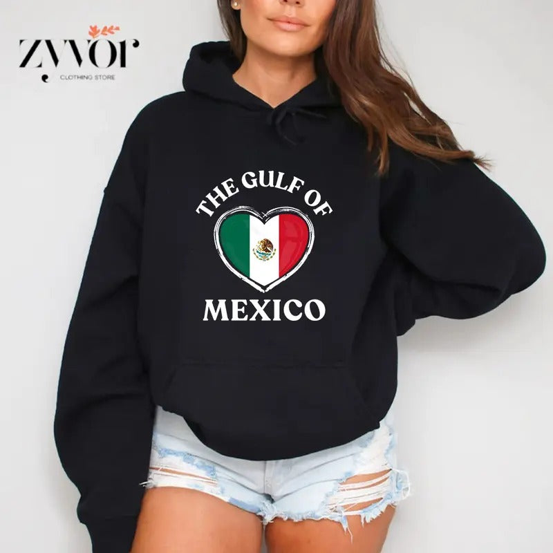 The Gulf of Mexico Hoodie Casual Street Style Fleece Fabric Pullover Hooded Sweatshirt for Women for Men