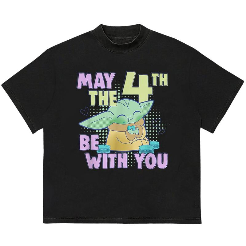 The Mandalorian May The 4th Be With You Grogu T-Shirt Retro 90s Vintage