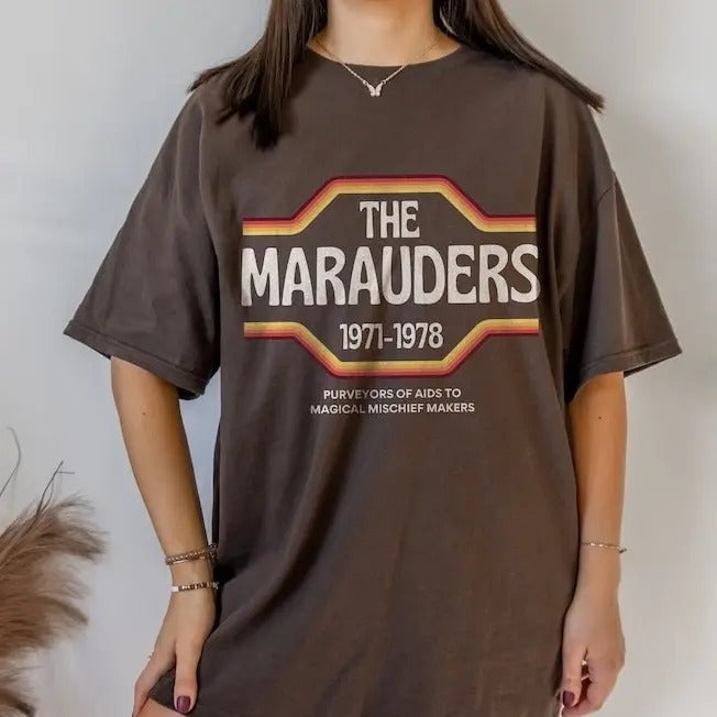 The Marauders 70's Retro Harry Fandom Shirt, Universal Shirt, Bookish Shirt, Sirius Black Peter Pettigrew James Potter Remus Lupin Prongs Marauders Era shirt