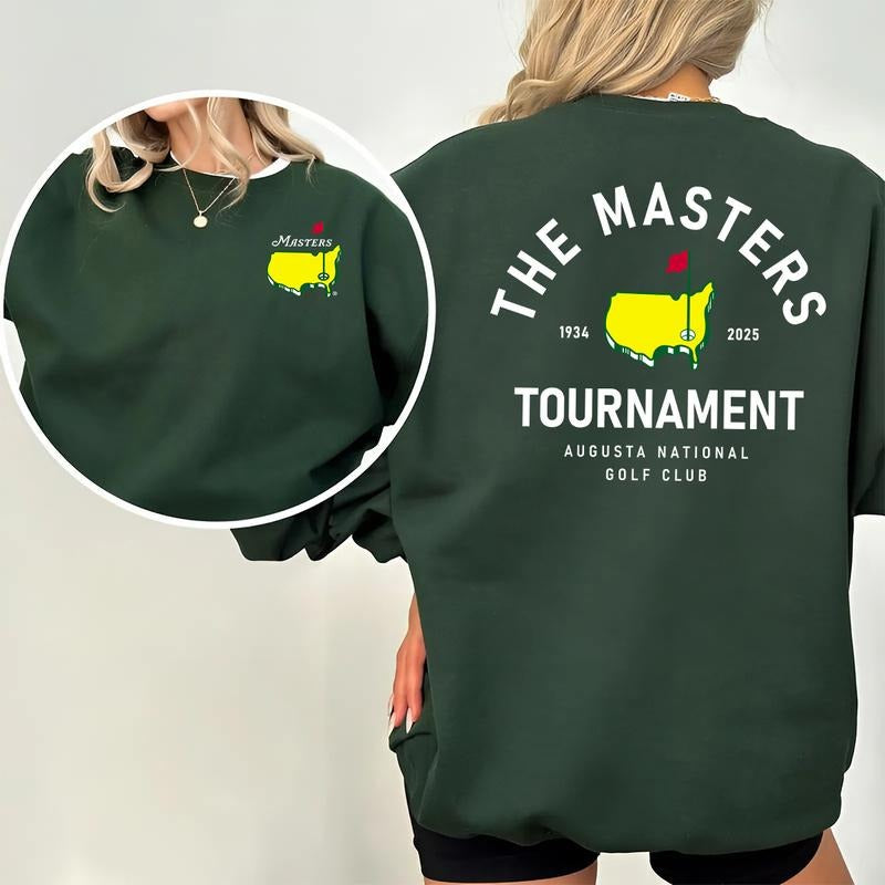 The Masters 2025 Tournament Sweatshirt, Golf Graphic Tee, Augusta National Vintage Style, Cotton Streetwear Top, Casual Sportswear Pullover