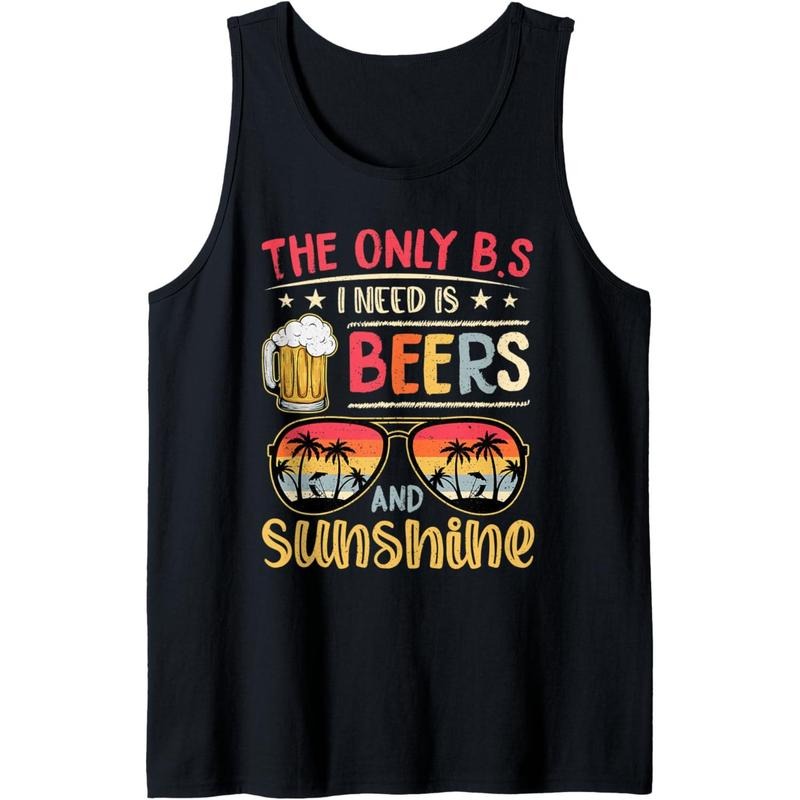 The Only BS I Need Is Beers and Sunshine Retro Beach Grange Tank Top