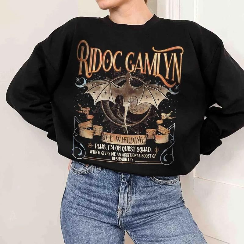 The Quest Squad Onyx Storm Sweatshirt For Fan, Ridoc Gamlyn Fourth Wing Series T Shirt, Dragon Rider Hoodie, Gift For Book Lover Sweater Pullover Tee