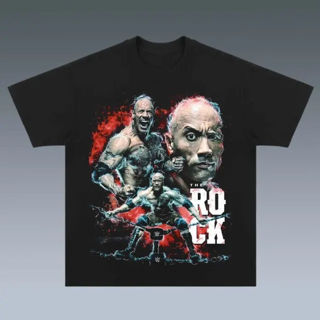 The Rock Vintage Graphic Tees, Wrestling Tshirt, Wrestler T-Shirt, WWE Shirts, Unisex Vacation Outfits Top Menswear Womenswear Streetwear