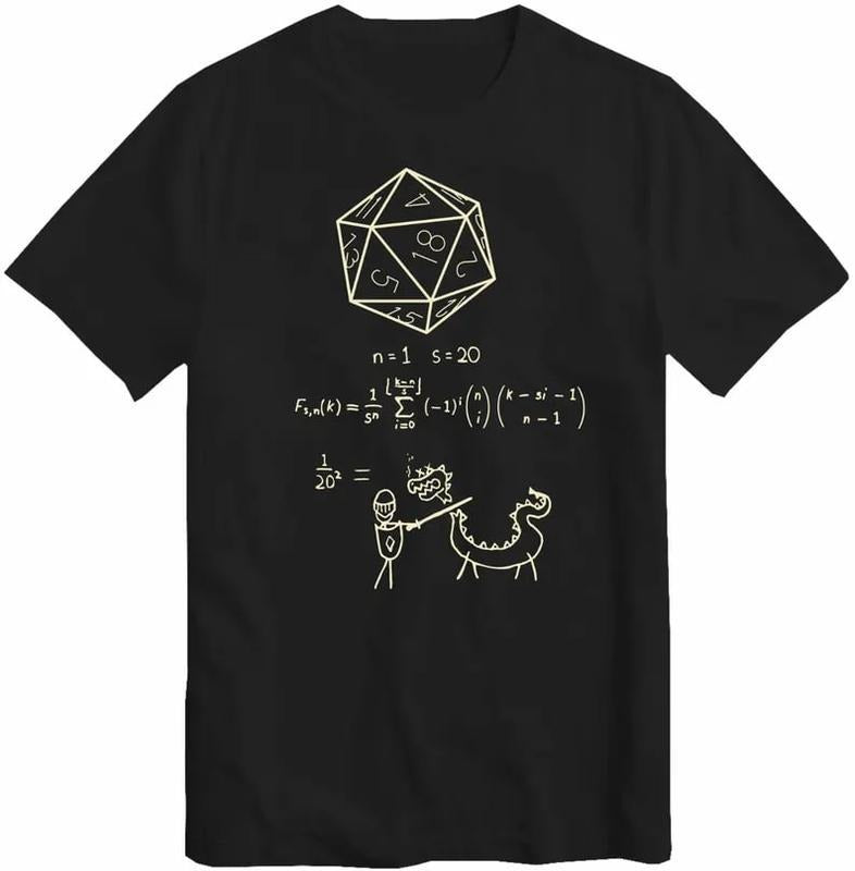 The Science of 20 Sided Dice DnD D20 T Shirt Sweatshirt Hoodie, Meme Gift, Funny Vintage Style Unisex Gamer Cult Movie Music T-Shirt Top Tee, Dungeons and Dragons Sweatshirt, DND Shirt, Dungeon Master, Gift For DM game Masterstyle{n002}2
