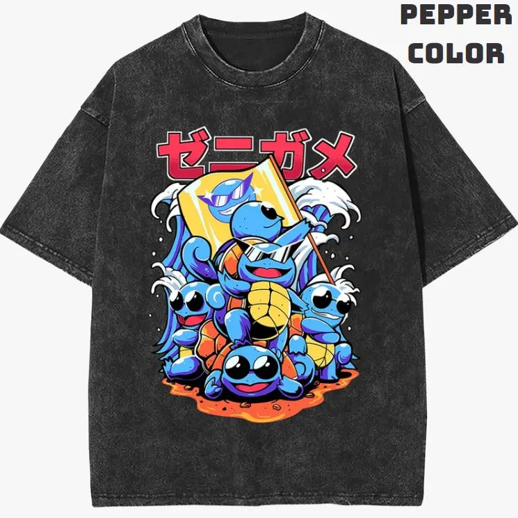 The Squirtle Squad Vintage Graphic Tees, Squirtle T-Shirt, Pokemon Shirts, Pokemon Stuff, Unisex Anime Manga Shirt Top Menswear Womenswear Streetwear